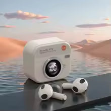 Q86 Bluetooth 5.3 Wireless Headphones Power LED Digital Display 24hours Endurance HiFi Gaming Headsets Waterproof Sports Earbuds