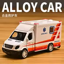 1:36 Mini Alloy Car Diecast Ambulance Fire-Truck Policecar Model Vehicle Simulation Collection Gifts Toys Boys