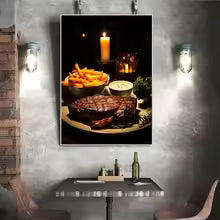 Food Poster Meat Burger Pizza Prints Canvas Painting Restaurant Decoration Wall Art Picture Home Kitchen Decor Gifts Cuadros