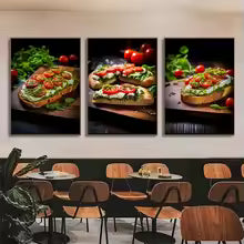 Food Poster Meat Burger Pizza Prints Canvas Painting Restaurant Decoration Wall Art Picture Home Kitchen Decor Gifts Cuadros