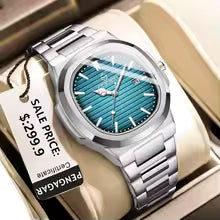 PENGAGAR Luxury Sport Quartz Man Wristwatch Waterproof Luminous Date Week Men Watches Stainless Steel Men's Watch Male Reloj+box